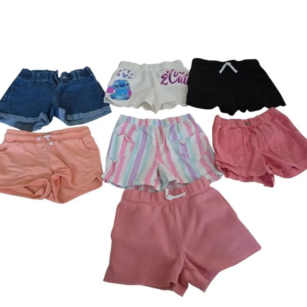 Assorted Kids Shorts Set Lot Of 7 Size 8